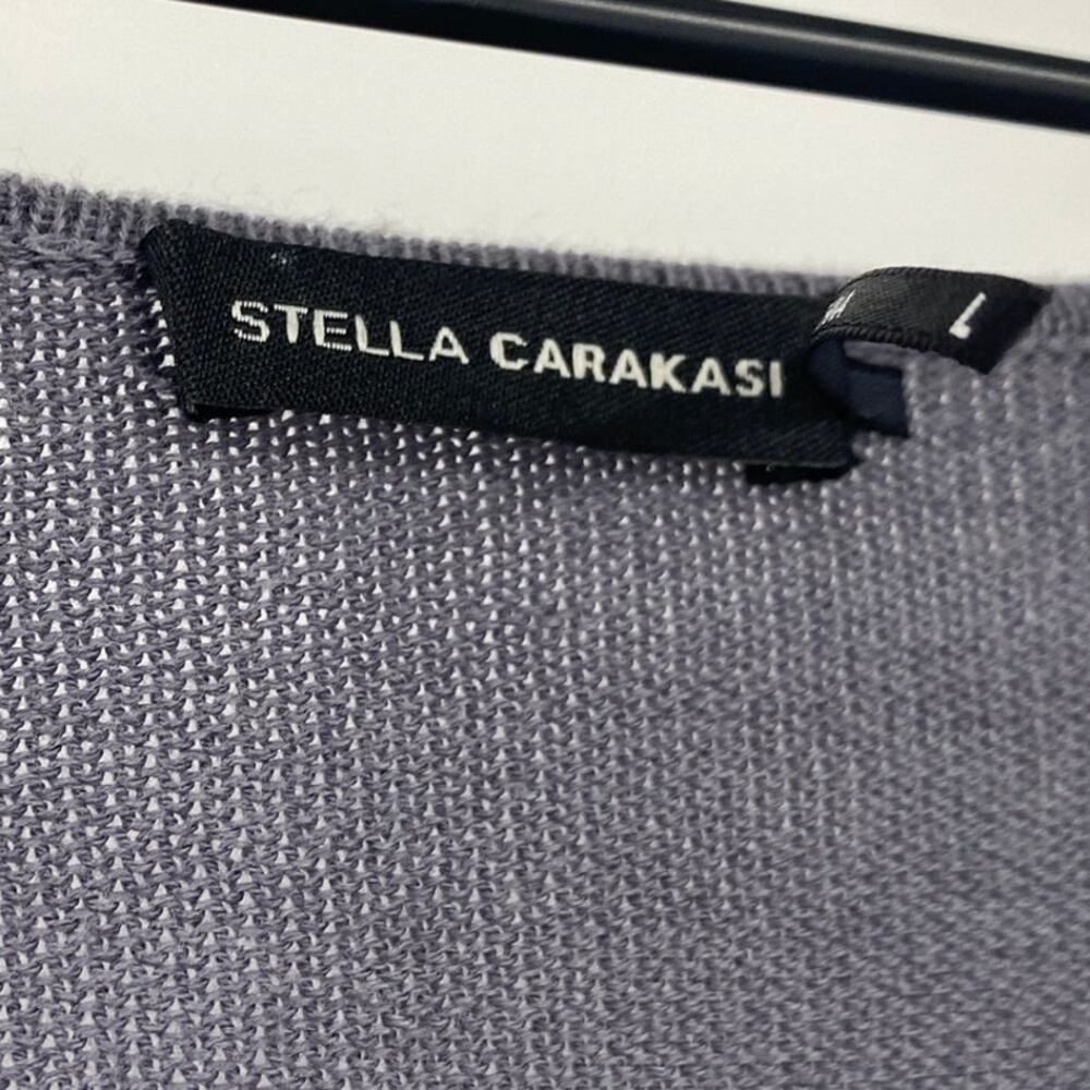 Stella Carakasi Cotton Lyocell Longline Sweater Long Sleeve Draped Gray Large - Picture 7 of 9